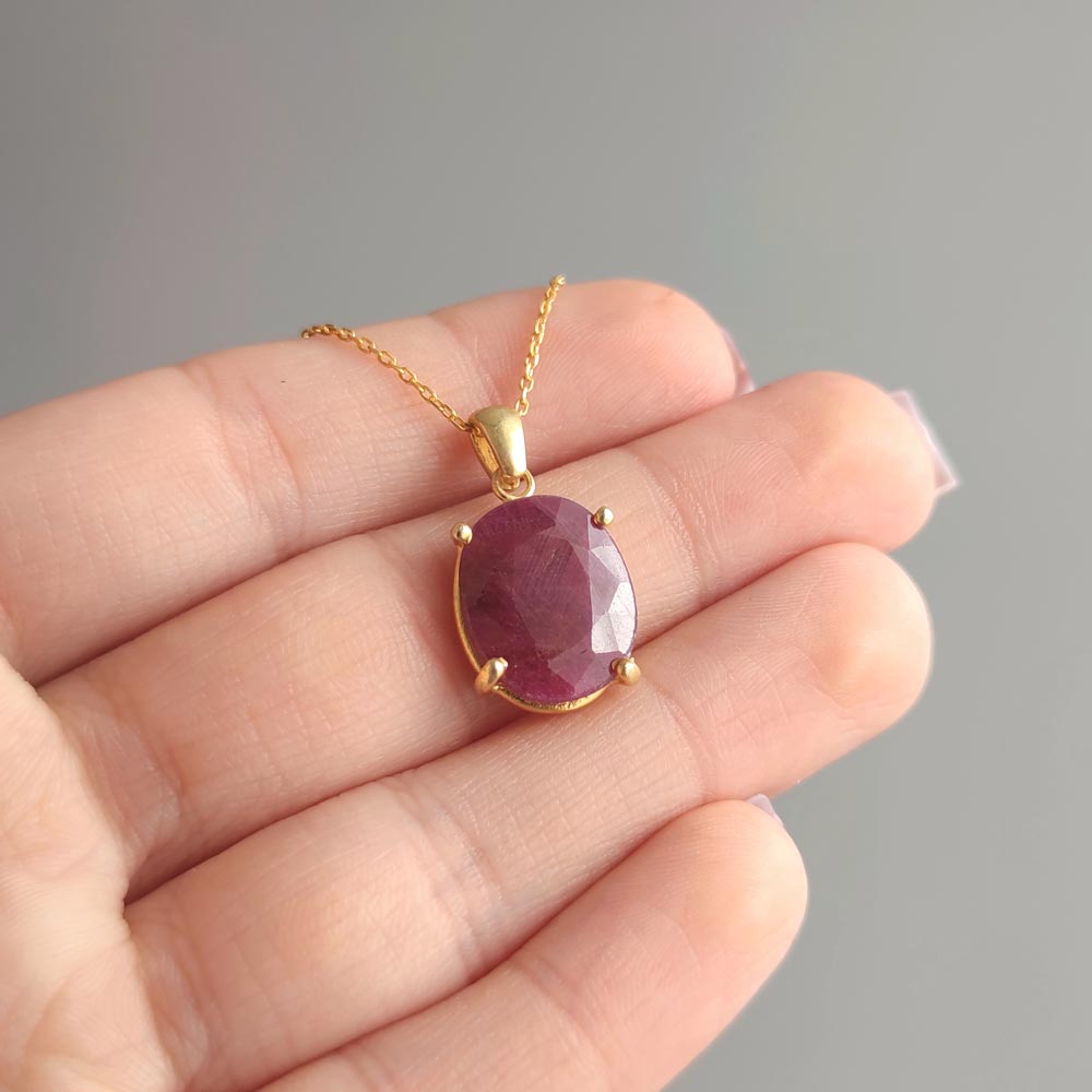 Pendant with ruby on sale stone